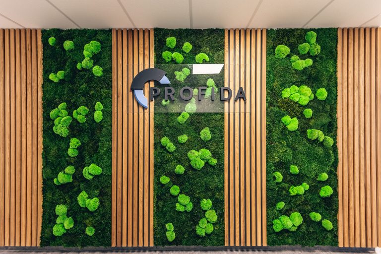 Profida Solution Design Projekte | Mooswände | Büro des Steuerberaters by NATURAL DESIGN